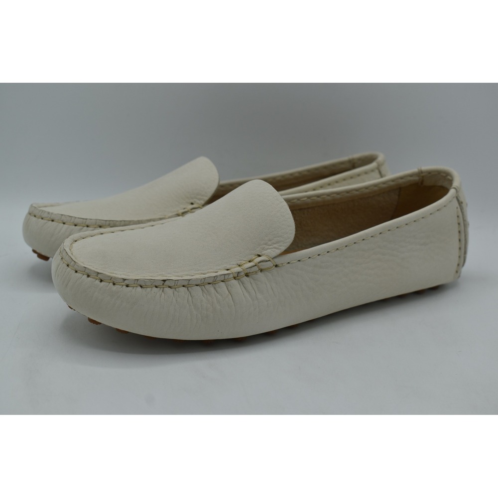 Sperry Port Driver Loafers Womens 8 Bone Cream Leather Slip On Shoes Coquette